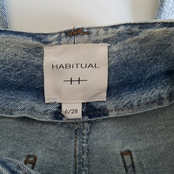 Habitual High Waisted Wide Leg Light Washed Denim Size 28 - Picture 9 of 11